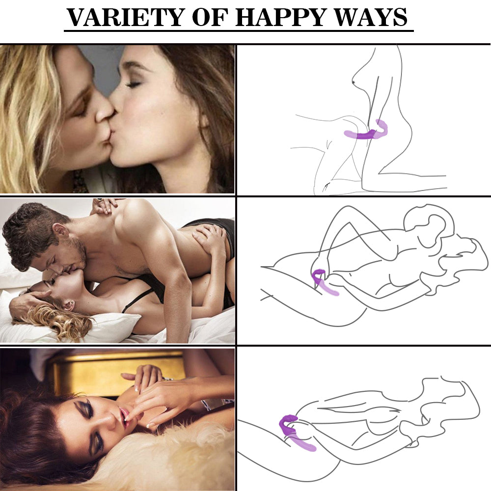 YoYoLemon Strapless Strap-On Dildo Vibrator voor Lesbische Double-ended G-Spot en Clitoris Adult Sex Toys voor vrouwelijke Koppels